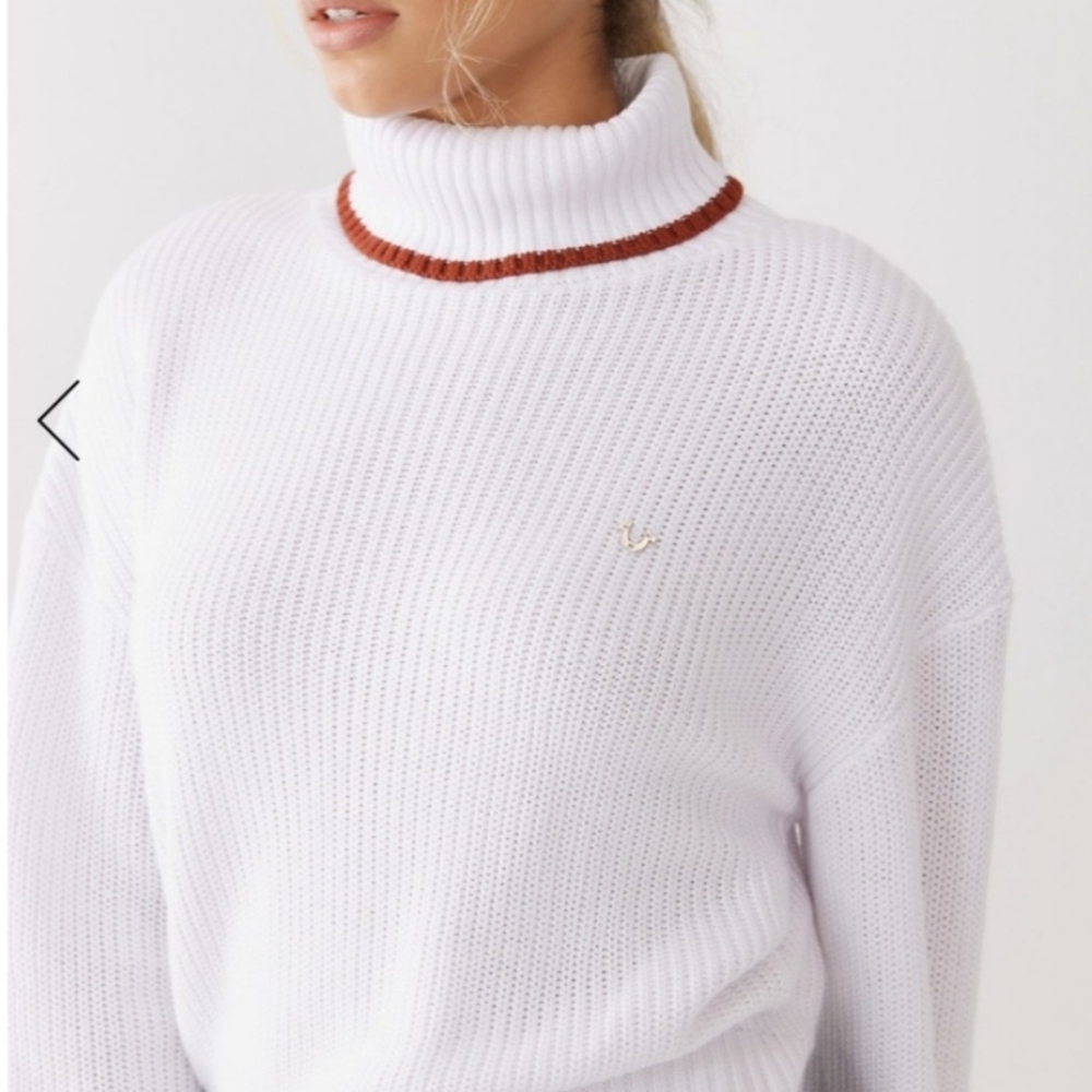 True Religion Cropped Turtleneck Sweater